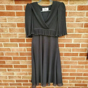 Vintage Umba for Parnes Feinstein Black Dress Women's Size 2 Made in USA